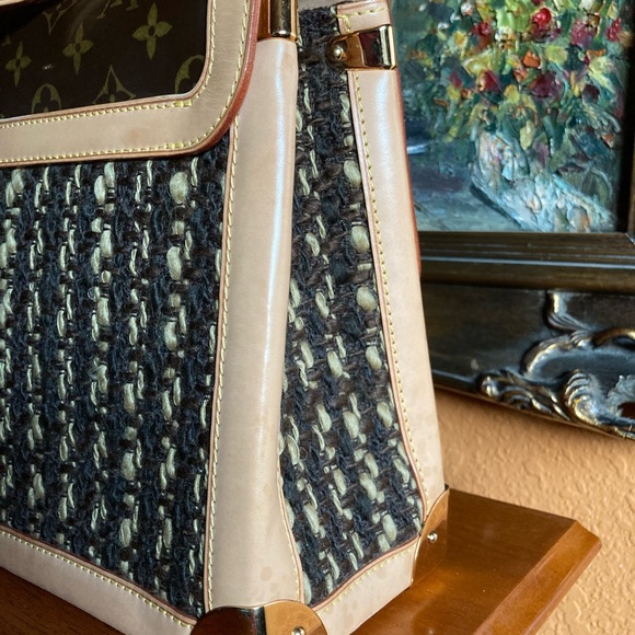 Rare Made in France Louis Vuitton handbag monogram ambre tweedy GM - Picture 8 of 16